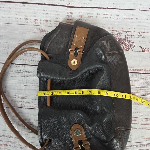Cole Haan Genevieve Denny Pebbled Leather Drawstring Hobo Shoulder Bucket Bag - Picture 13 of 16